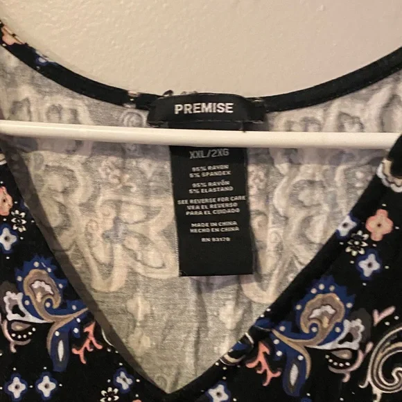 Premise Black and Pink Paisley Midi Dress - Picture 2 of 3